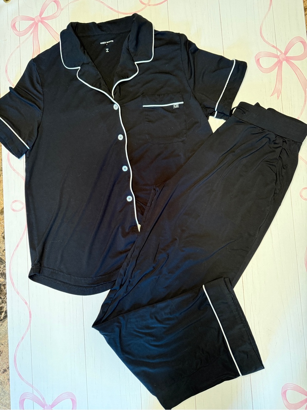 Cozy Earth Bamboo Short Sleeve Pajama Set Size Small